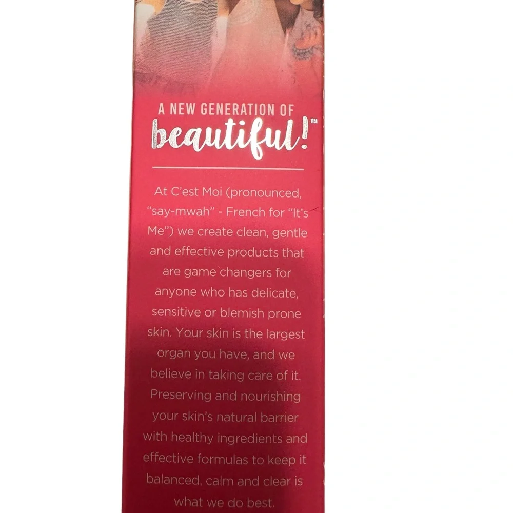 C'est Moi Refreshing Papaya & Strawberry Seed Scrub Facial Mask NIB
